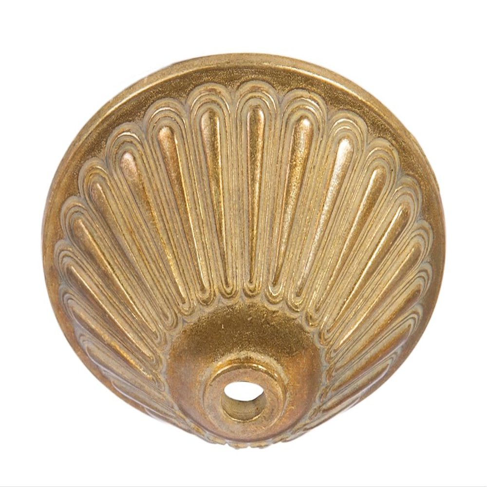 B&P Lamp 4 Inch Diameter Die Cast Brass Ceiling Light Canopy Plate or Cap
