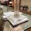 B&P Lamp 6 Inch Wide Clear Acrylic Square Clear Acrylic Square Square Lamp Base with Wire Way view 2