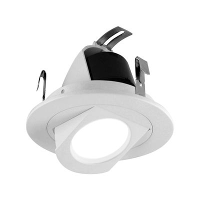 NICOR Lighting 4 inch White Retractable Adjustable LED Recessed Retrofit Downlight, 2700K (DLR4-R-10-120-2K-WH)