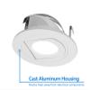 NICOR Lighting 4 inch White Retractable Adjustable LED Recessed Retrofit Downlight, 2700K (DLR4-R-10-120-2K-WH) view 2