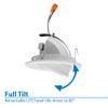 NICOR Lighting 4 inch White Retractable Adjustable LED Recessed Retrofit Downlight, 2700K (DLR4-R-10-120-2K-WH) view 3