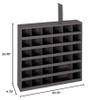 Durham 314-95 Gray Cold Rolled Steel 36 Opening Adjustable Parts Bin, 23-3/4 Width x 4-3/4 Depth x 23-3/4 Height by Durham view 2