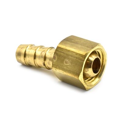 Interstate Pneumatics FFS245 Brass Hose Fitting, Connector, 1/4 Inch Swivel Barb x 5/16 Inch Female NPT End - 2 Piece