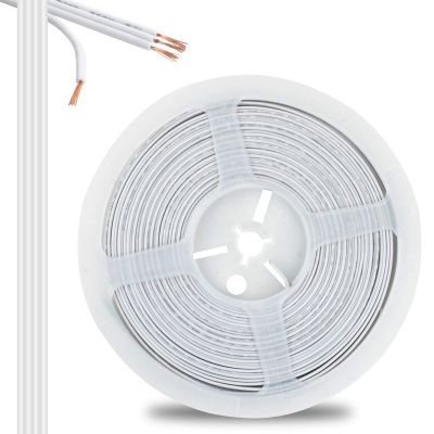 RGBZONE 10m/33ft 22AWG 4pin LED Light Strip Cable Cord, LED Electric Wire 22 Gauge, Conductor Extension Cable Line Cord for RGB LED Strip 5050 3528, PVC Plastic Flexible(White)