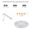 RGBZONE 10m/33ft 22AWG 4pin LED Light Strip Cable Cord, LED Electric Wire 22 Gauge, Conductor Extension Cable Line Cord for RGB LED Strip 5050 3528, PVC Plastic Flexible(White) view 2
