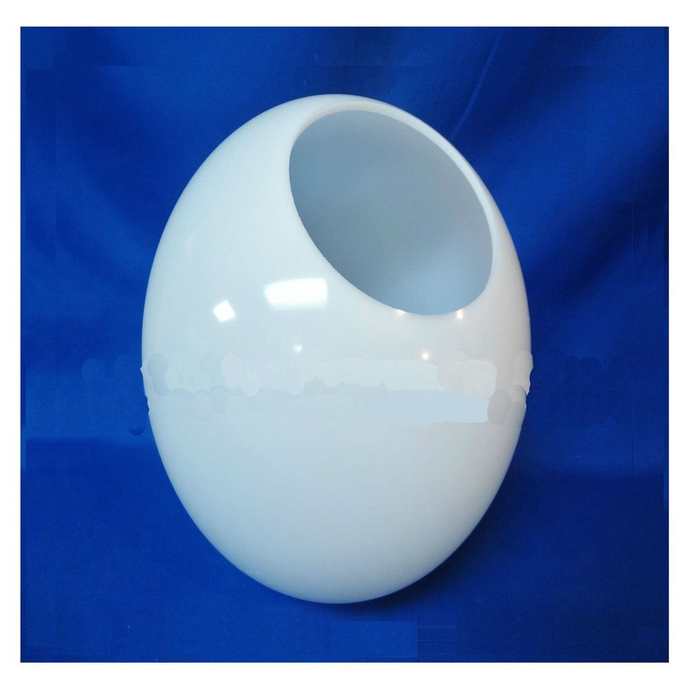 12" White Acrylic Round Plastic Light Globe Pole Post Lamp Outdoor Fixture Home Enhancement