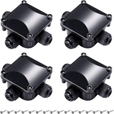 GWHOLE 4PCS Waterproof Outdoor Junction Box for 5.5mm-10mm Cables
