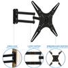 Mount-It TV Wall Mount Full Motion LCD, LED 4K TV Swivel Bracket for 23-55 inch Screen Size, Compatible with VESA 400x400, 66 lbs Capacity (MI-2065L), Black view 4