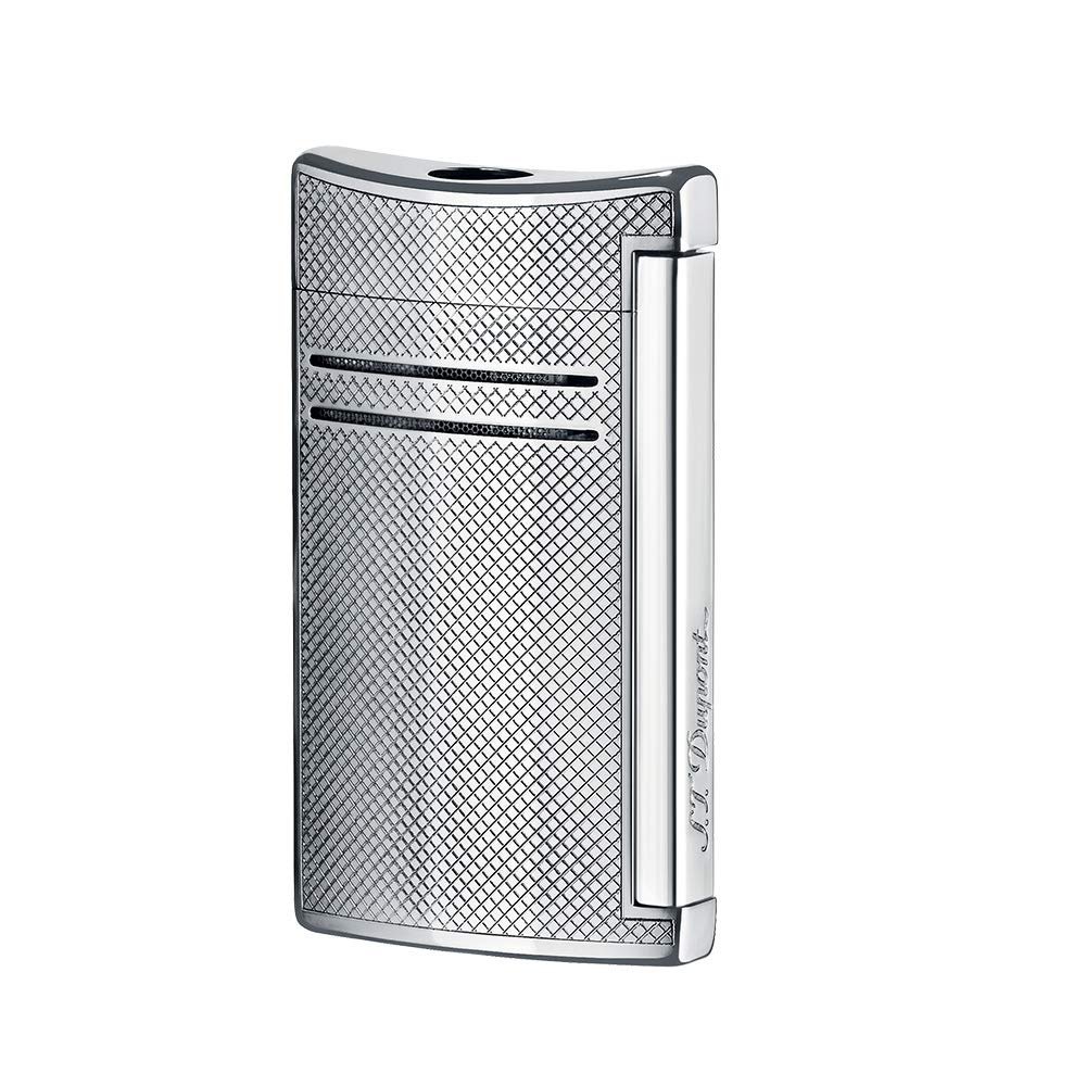 S.T. Dupont Maxijet Lighter Brushed Chrome P 65 x 37 x 14 mm Chrome Grid