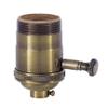B&P Lamp Edison Size Full Dimmer Socket in Antique Brass with UNO Thread view 2