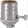 B&P Lamp 3-Way, Turned Brass Lamp Socket (E26) with Satin Nickel Finish, no UNO Thread view 3