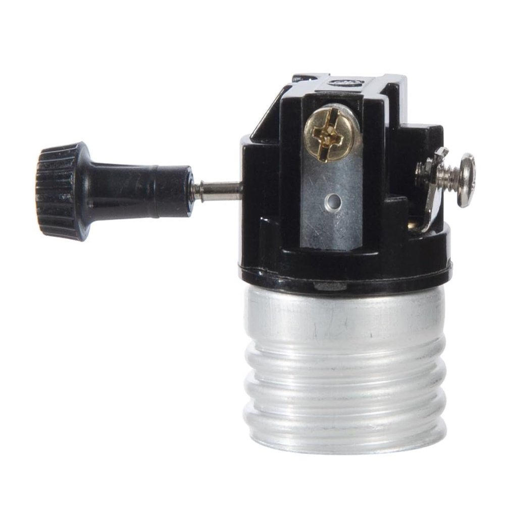 B&P Lamp On/Off Med. Base E26 Socket Interior with Short Mandrel