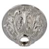 B&P Lamp Nickel Plated Finish Cast Brass Screw Collar Ceiling Light Canopy Plate view 2
