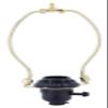 B&P Lamp Slip Style Shade Harp Holder Base Adapter for GU24 and European Style Nord Sockets with Plastic Ring view 4