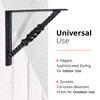 NACH Decorative Shelf Brackets, 2 Pack of 7.08 x 1.57 x 8.07 inch, Black Cast Iron Shelving Brackets - Metal Shelf Brackes for Wall- Twist Style Shelve Brackets view 4