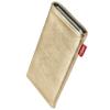 fitBAG Groove Gold Custom Tailored Sleeve for LeEco LePro 3. Fine Nappa foil Leather Pouch with Integrated Microfibre Lining for Display Cleaning view 1