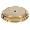 B&P Lamp Unfinished Flared Disc Solid Brass Lamp Base, 7 Inch Top Diameter, 8-3/8 Inch Bottom Diameter, 1/8F Center Hole, Modern Style view 2