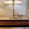B&P Lamp 6 Inch Diameter Clear Square Acrylic Footed Lamp Base view 2
