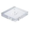 B&P Lamp 6 Inch Diameter Clear Square Acrylic Footed Lamp Base view 3
