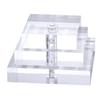 B&P Lamp 6 Inch Diameter Clear Square Acrylic Footed Lamp Base view 4