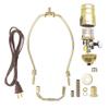 B&P Lamp Brass Plated Finish Table Lamp Wiring Kit with 7 Inch Harp and Full-Range Dimmer Socket view 1