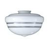 B&P Lamp 4" Fit, 10" Diameter, 8" Height, "Schoolhouse" Shade W/Black Band view 2