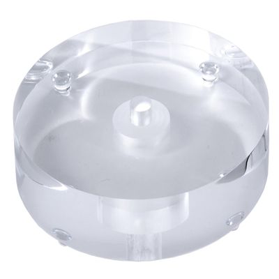B&P Lamp 8 Inch Diameter Round Acrylic Footed Lamp Base