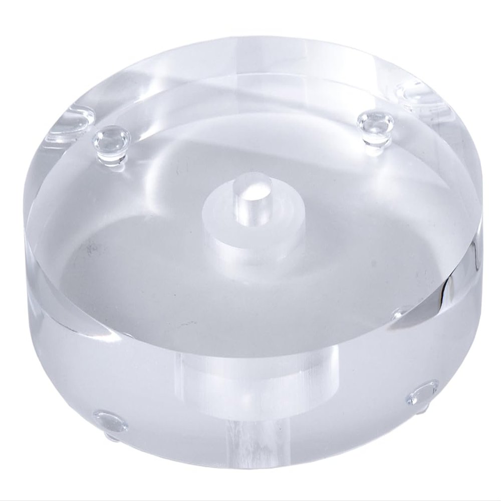 B&P Lamp 8 Inch Diameter Round Acrylic Footed Lamp Base