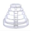 B&P Lamp 8 Inch Diameter Round Acrylic Footed Lamp Base view 4