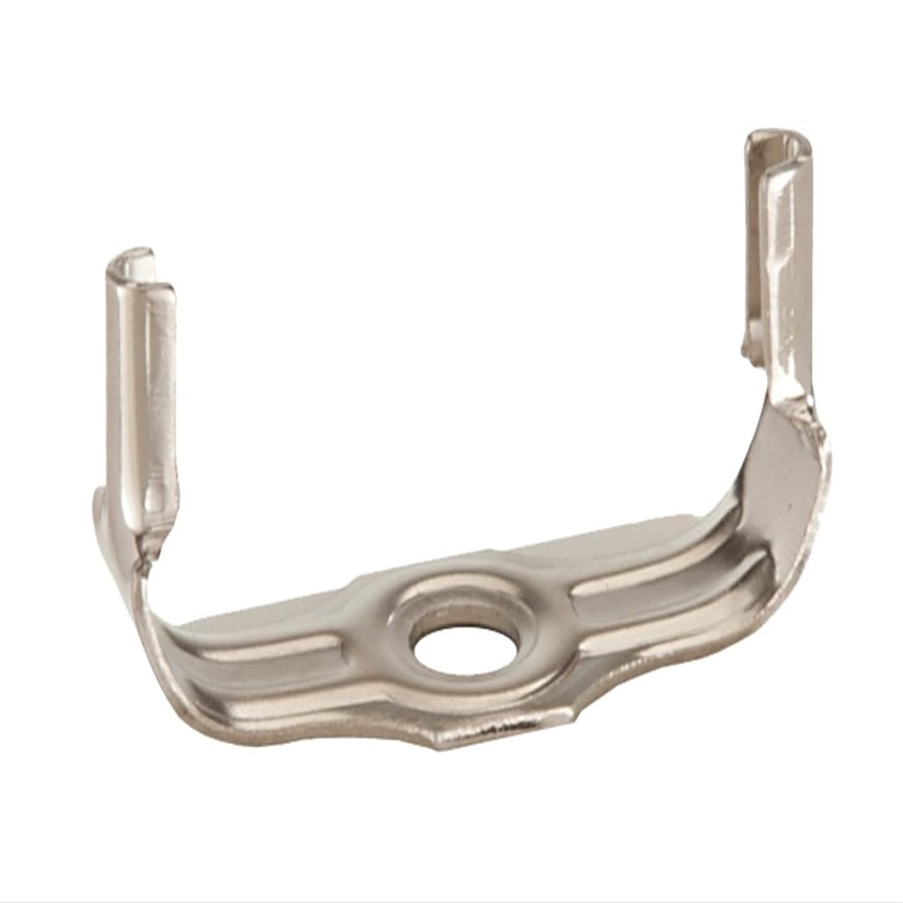 B&P Lamp Heavy Duty Wide Lamp Shade Harp Holder Base, 1/8IP, Polished Nickel Finish