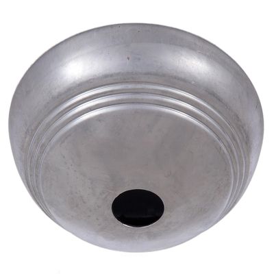 B&P Lamp Unfinished Steel Screw Collar Ribbed Ceiling Light Canopy Plate