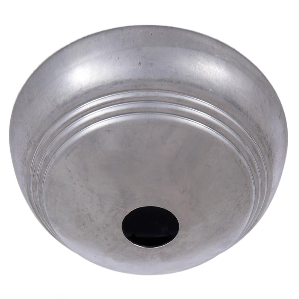 B&P Lamp Unfinished Steel Screw Collar Ribbed Ceiling Light Canopy Plate