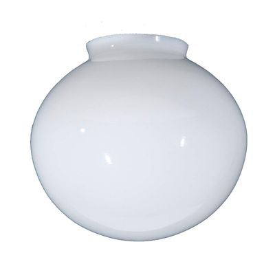 B&P Lamp 8" Oval Shaped Opal Glass Modern Shade
