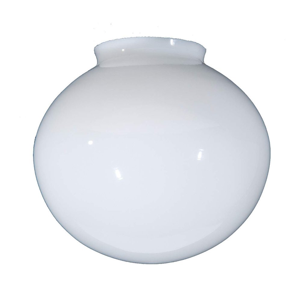 B&P Lamp 8" Oval Shaped Opal Glass Modern Shade