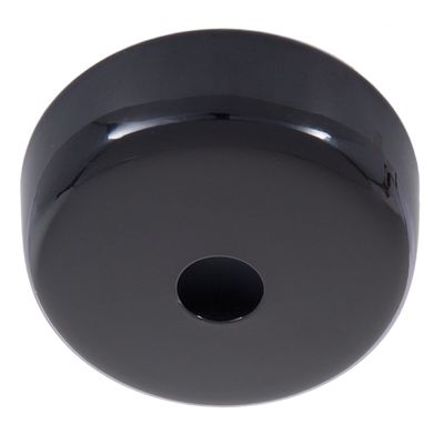 B&P Lamp Black Finish Plain Rounded Canopy and Ceiling Light Canopy Plate Kit
