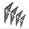 NACH Decorative Shelf Brackets, 4 Pack of 7 x 1.8 x 7 inch, Black Cast Iron Rustic Shelf Brackets - Metal Shelf Brackets for Wall - Rustic Tree Branch Shelf Bracket view 1