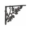 NACH Decorative Shelf Brackets, 4 Pack of 7 x 1.8 x 7 inch, Black Cast Iron Rustic Shelf Brackets - Metal Shelf Brackets for Wall - Rustic Tree Branch Shelf Bracket view 3
