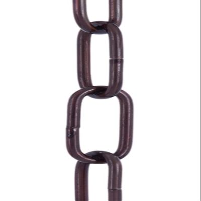 B&P Lamp Antique Bronze 8 Gauge Straight Sided Oval Chain