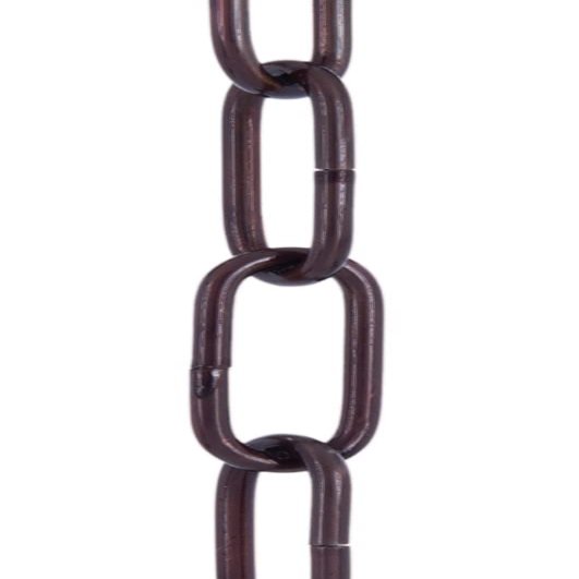 B&P Lamp Antique Bronze 8 Gauge Straight Sided Oval Chain