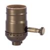 B&P Lamp Med. Base Full Range DIMMER Socket, Aluminum Shell with Antique Brass Finish view 2
