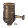 B&P Lamp Med. Base Full Range DIMMER Socket, Aluminum Shell with Antique Brass Finish view 3