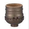 B&P Lamp Short Keyless, Aluminum Medium Base Lamp Socket with Antique Brass Finish view 1