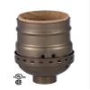 B&P Lamp Short Keyless, Aluminum Medium Base Lamp Socket with Antique Brass Finish view 3
