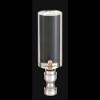 B&P Lamp Acrylic Cylinder Design, Clear Finial, Nickel Brass Base, 2-1/4 Inch Height, 1 Inch Diameter view 3