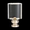 B&P Lamp Acrylic Cylinder Design, Clear Finial, Nickel Brass Base, 2-1/4 Inch Height, 1 Inch Diameter view 4