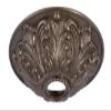 B&P Lamp Antique Bronze Finish Cast Brass Screw Collar Ceiling Light Canopy Plate view 1
