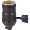 B&P Lamp Solid Brass Antique Bronze Finish Medium Base On/Off Socket with Flat Key view 2