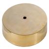 B&P Lamp Unfinished Brass Spun Brass Lamp Base, 5 Inch Diameter, Modern Style, No Wire Hole, 1/8F Center Hole view 1