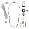 B&P Lamp Nickel Plated Finish Table Lamp Wiring Kit with a 10 Inch Harp and 3-Way Socket view 1
