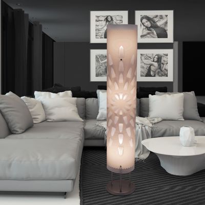 White Floor lamp HBK007L Modern Contemporary Art Decor for Living Room, Bedroom, Corner, Teen, Girl's Room